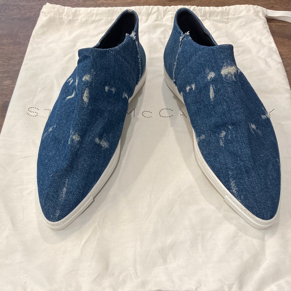 Stella McCartney Blue Denim Men's Sneakers